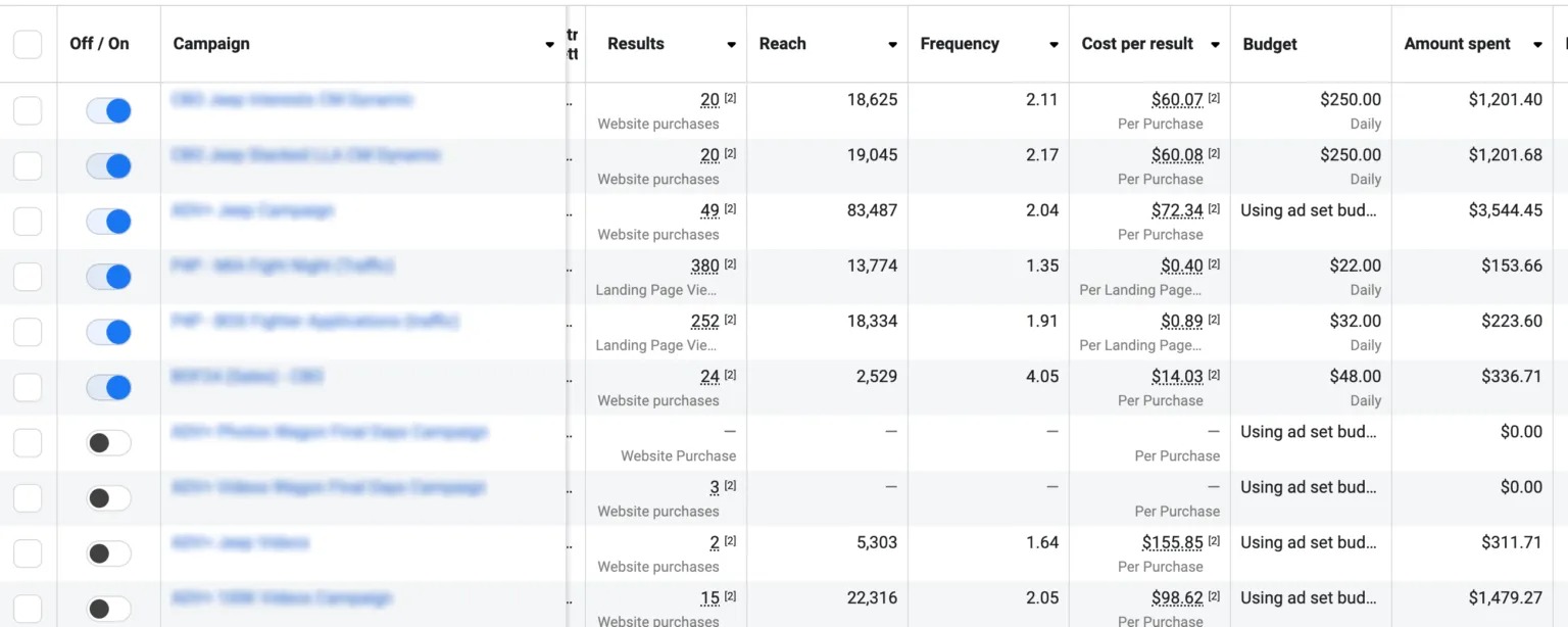 Meta Ads Creative Results