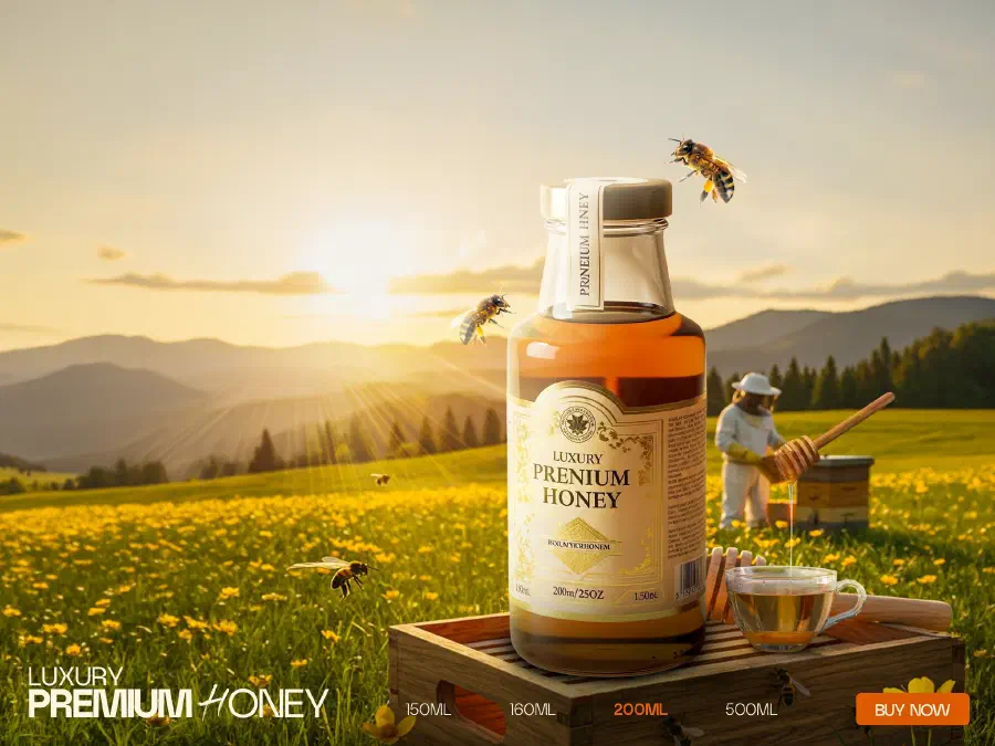 Organic Honey Brand Creative Design